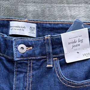 Abercrombie Kids Blue Wide Leg Jeans